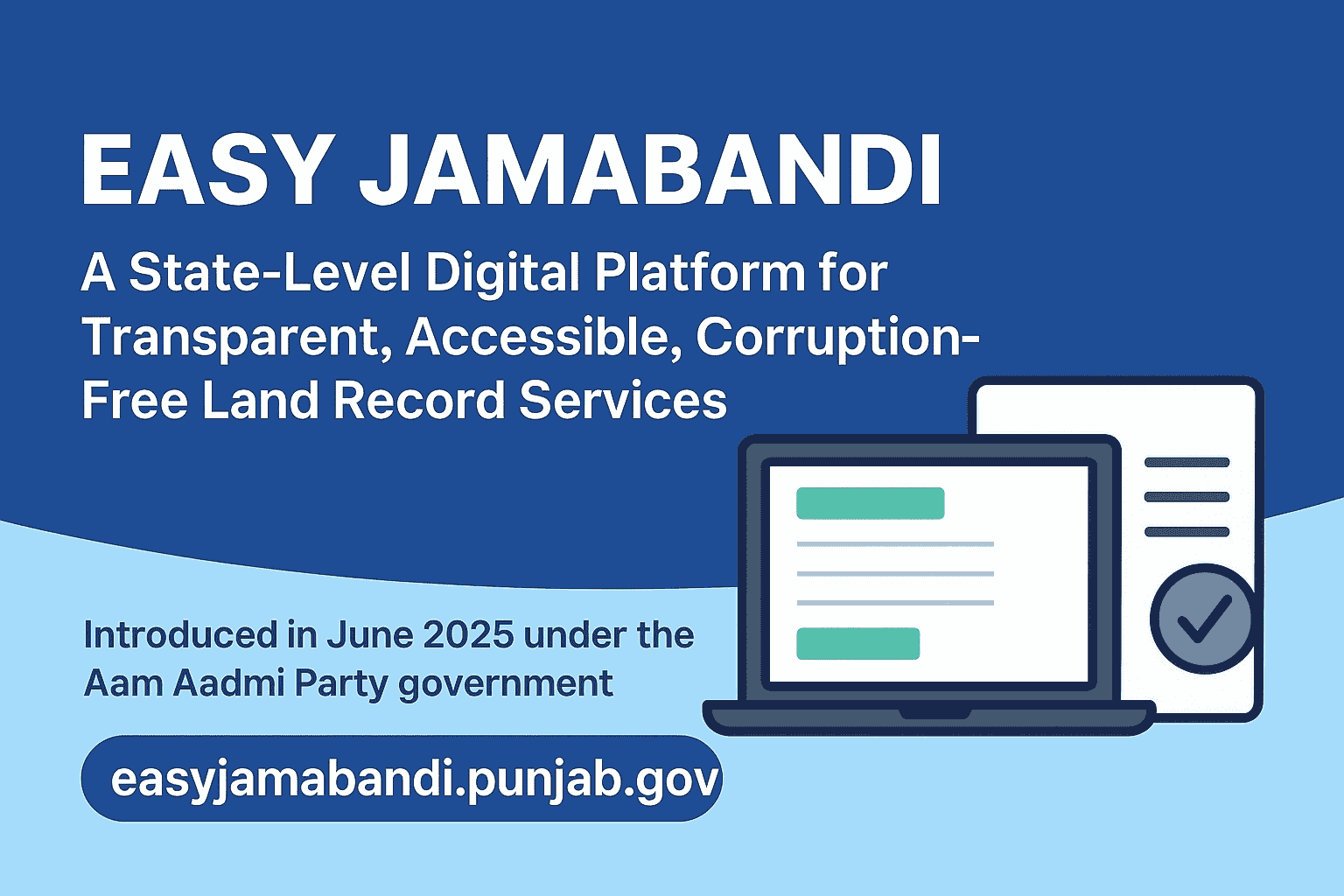 Easy Jamabandi Punjab Online Land Records Portal for Jamabandi, Mutation & Fard