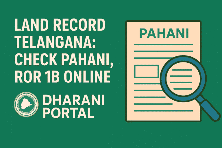 Land Record Telangana Check Pahani, ROR 1B Online on Dharani Portal