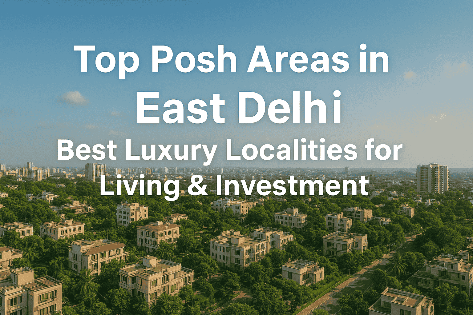 Top Posh Areas in East Delhi Best Luxury Localities for Living & Investment