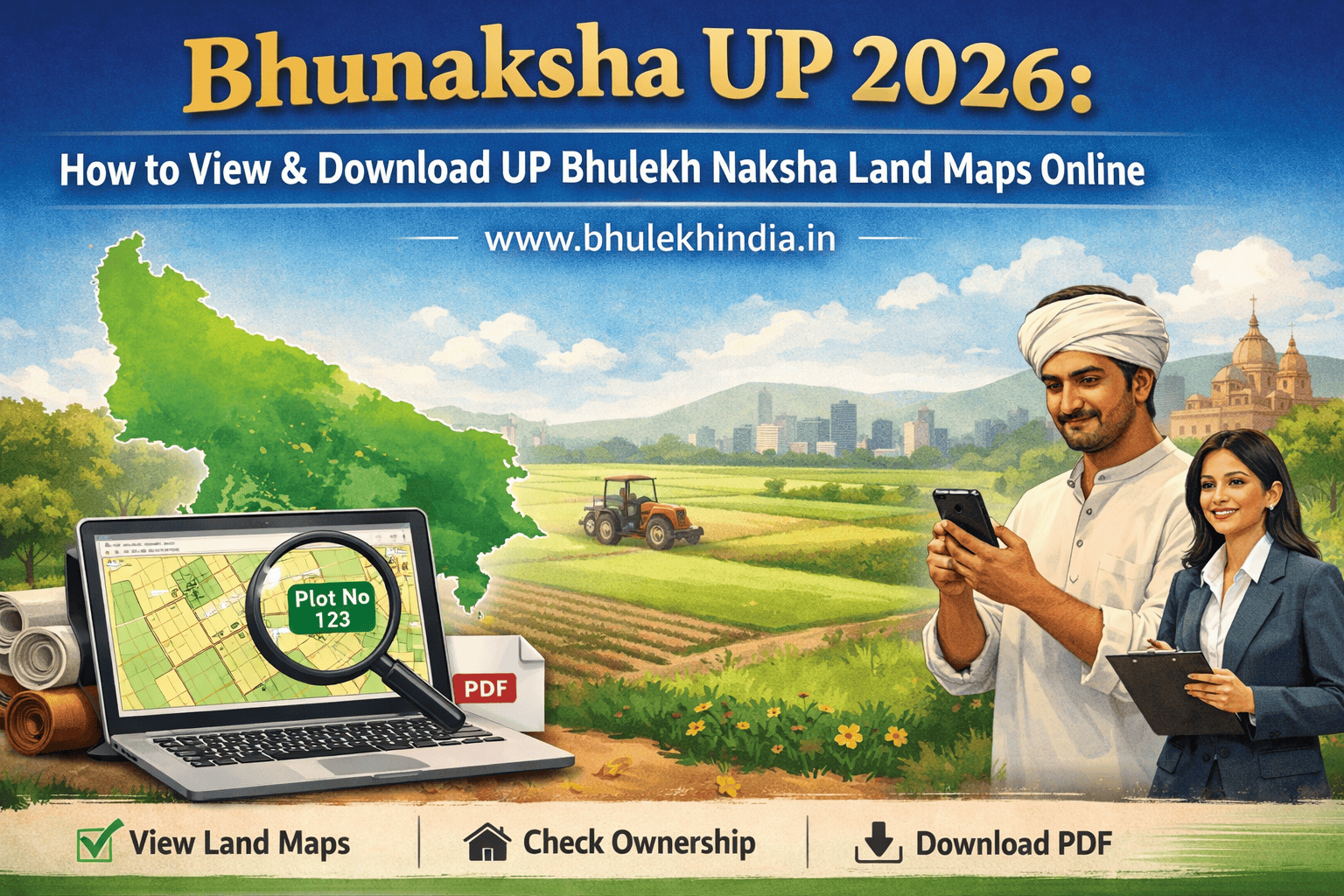 Bhunaksha UP 2026: How to View & Download UP Bhulekh Naksha Land Maps Online